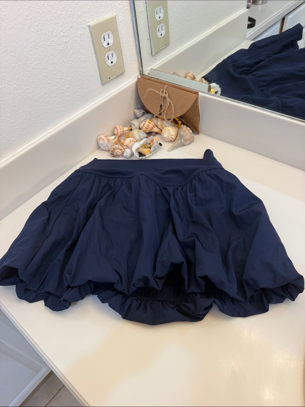 aerie Navy Circle Skort with pockets